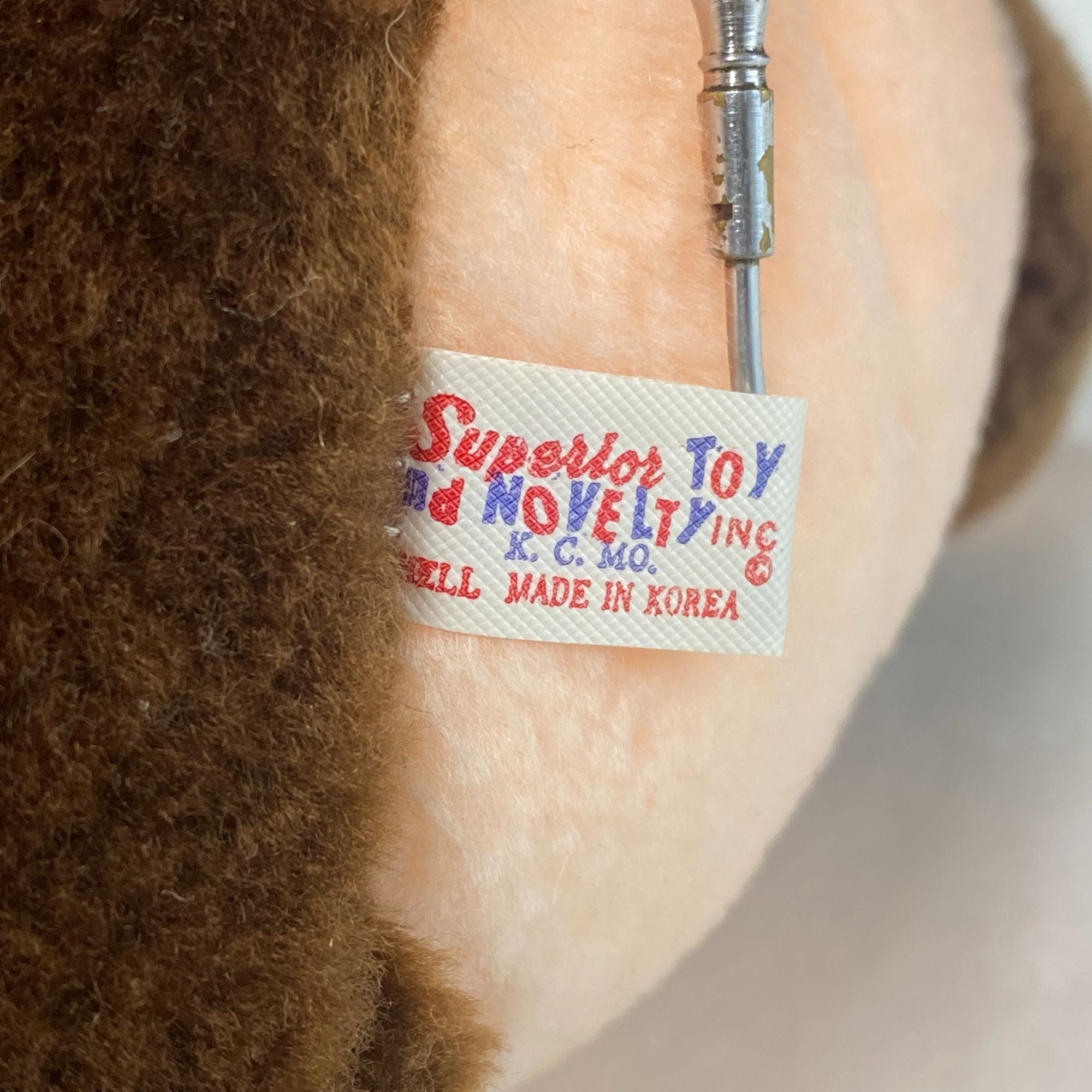 Vintage Superior Toy and Novelty Carnival Prize Plush Brown Mouse