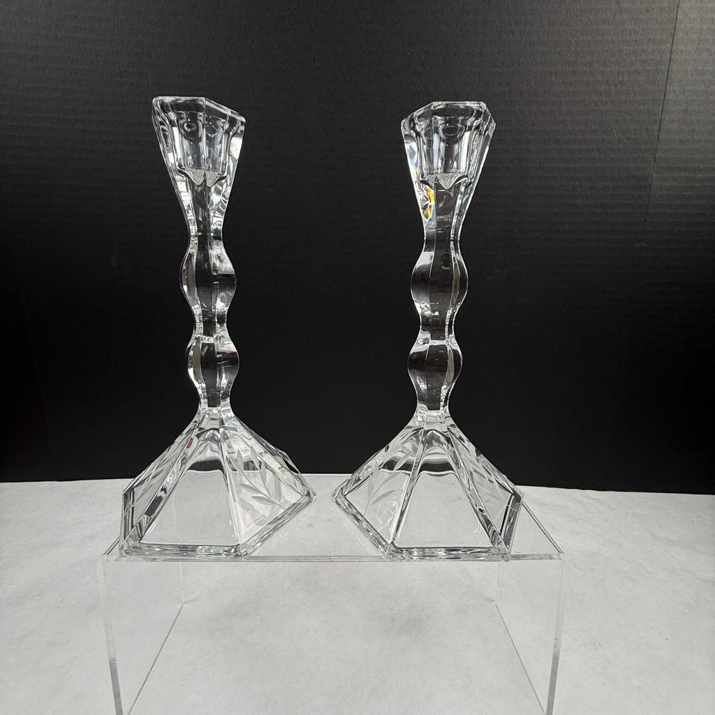 Vintage Princess House Heritage 24 Lead Crystal Candlesticks with Box