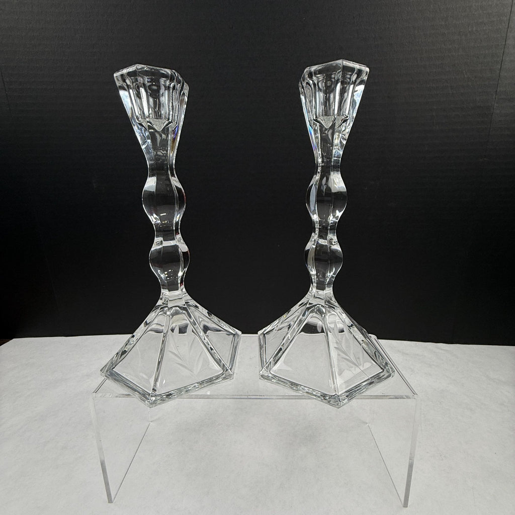Vintage Princess House Heritage 24 Lead Crystal Candlesticks with Box