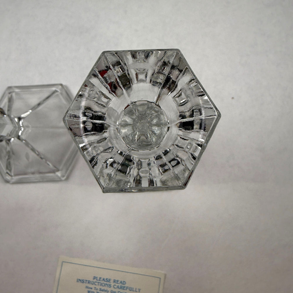 Vintage Princess House Heritage 24 Lead Crystal Candlesticks with Box