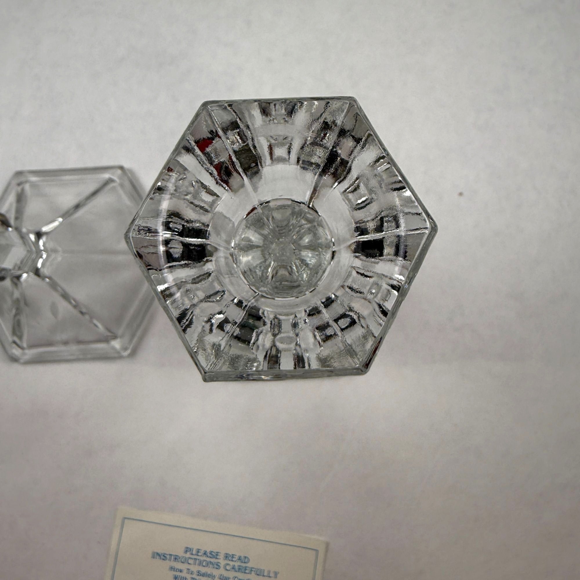 Vintage Princess House Heritage 24 Lead Crystal Candlesticks with Box
