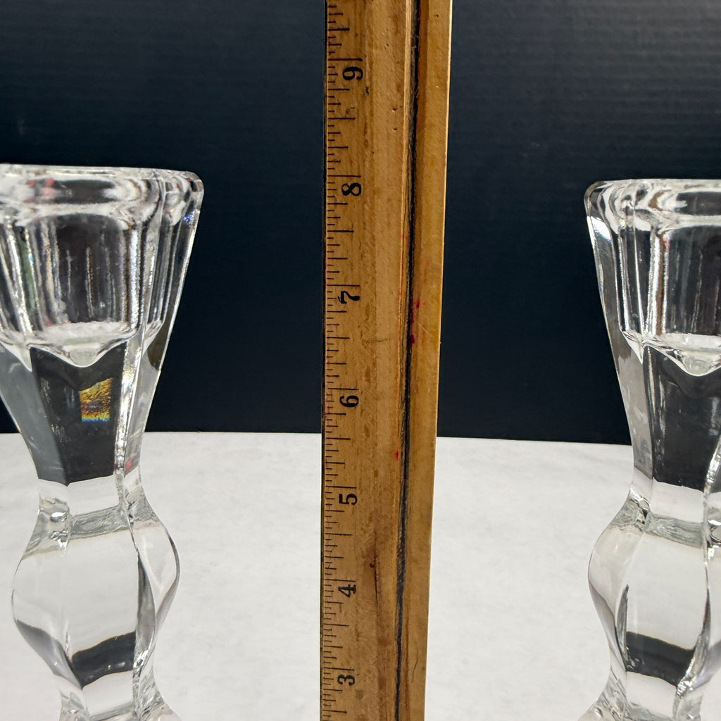 Vintage Princess House Heritage 24 Lead Crystal Candlesticks with Box