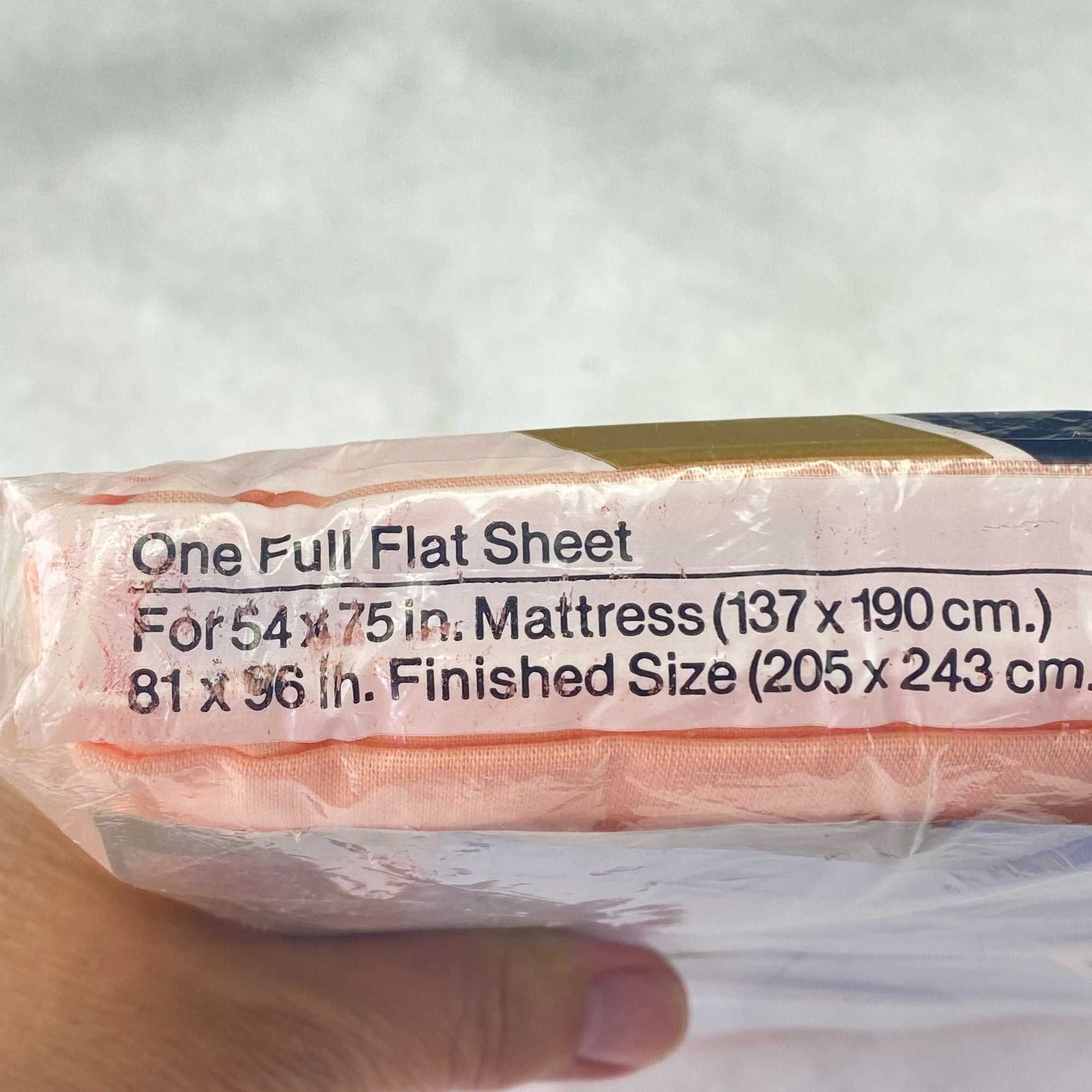 Vintage Stevens Tastemaker Cotton Blend Full Flat Sheet Peach Orange NEW