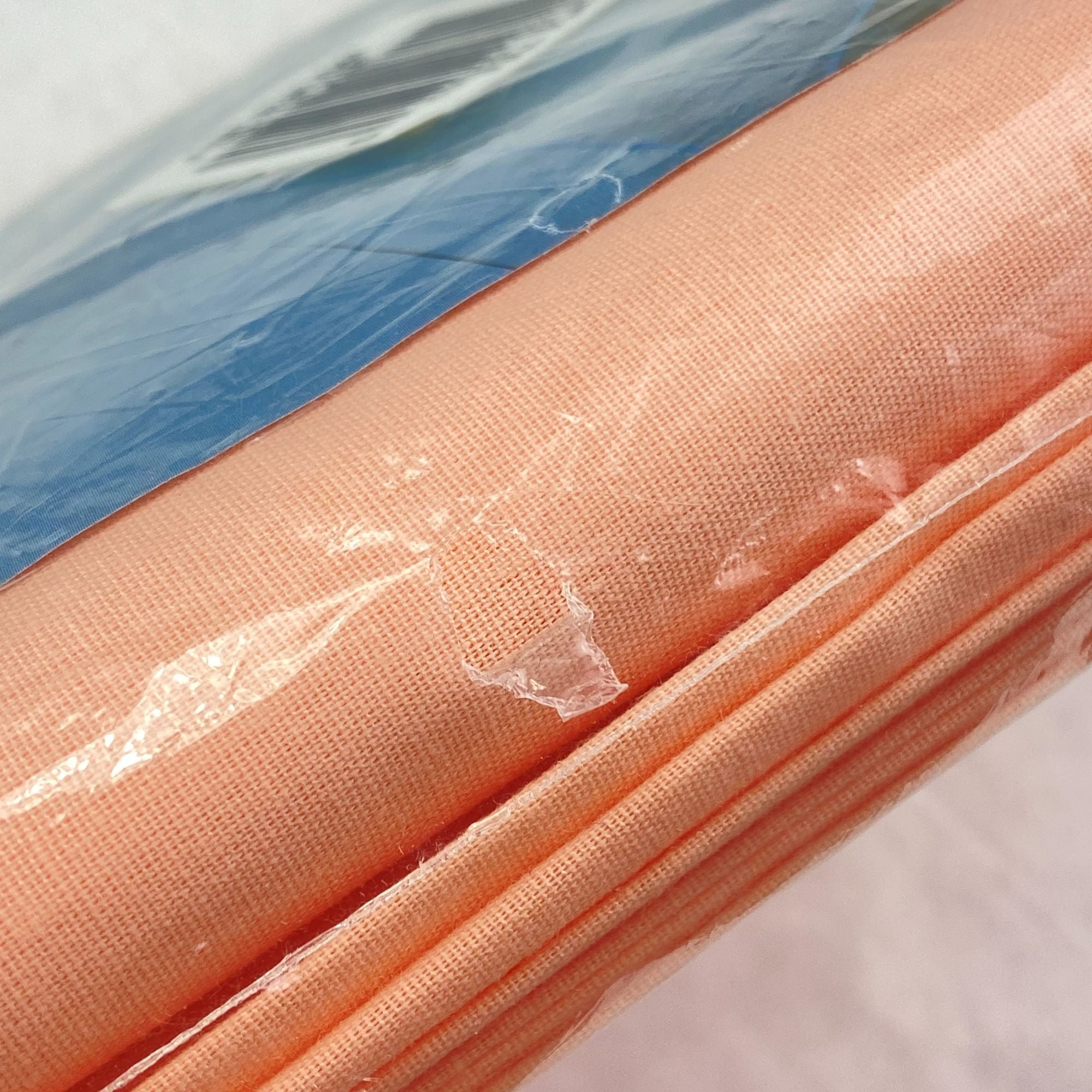 Vintage Stevens Tastemaker Cotton Blend Full Flat Sheet Peach Orange NEW