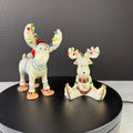 Lenox 2007 Christmas Moose Ornaments Lot of 2 Marcel Merry Mooseshoes
