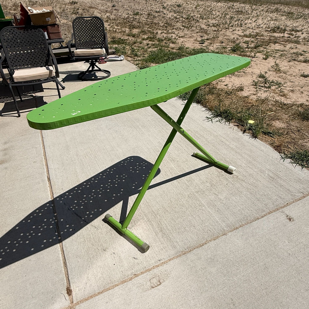 Vintage Retro Green Metal Folding Ironing Board