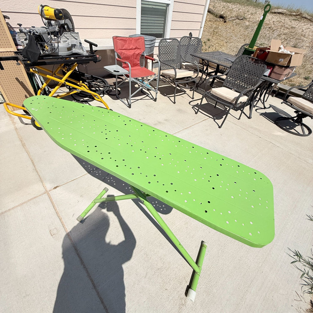 Vintage Retro Green Metal Folding Ironing Board
