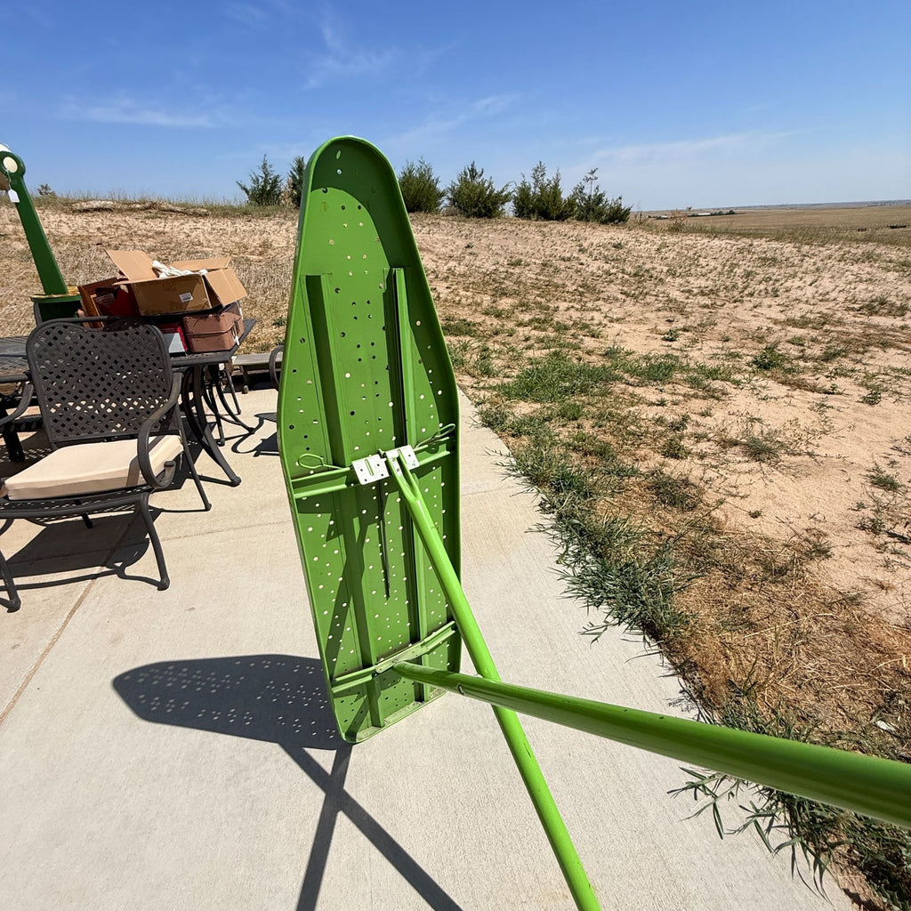 Vintage Retro Green Metal Folding Ironing Board