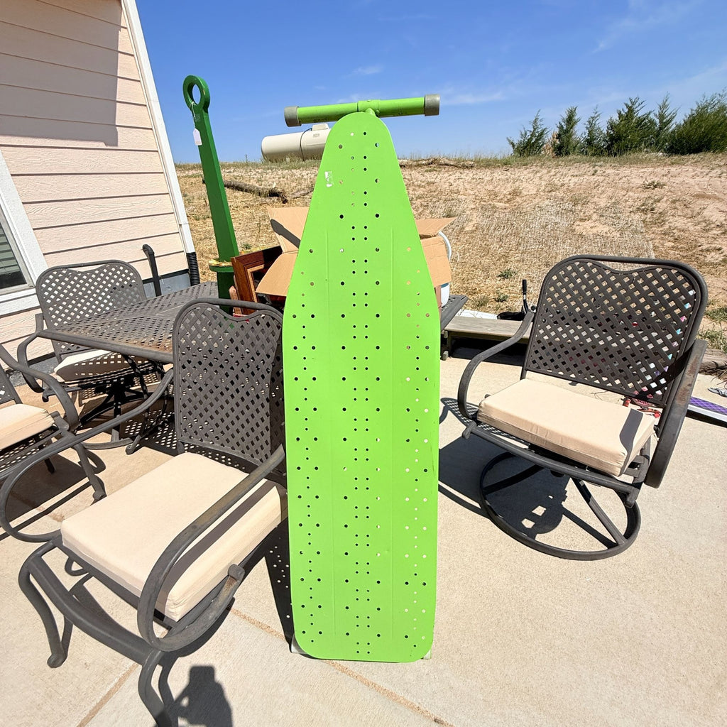 Vintage Retro Green Metal Folding Ironing Board