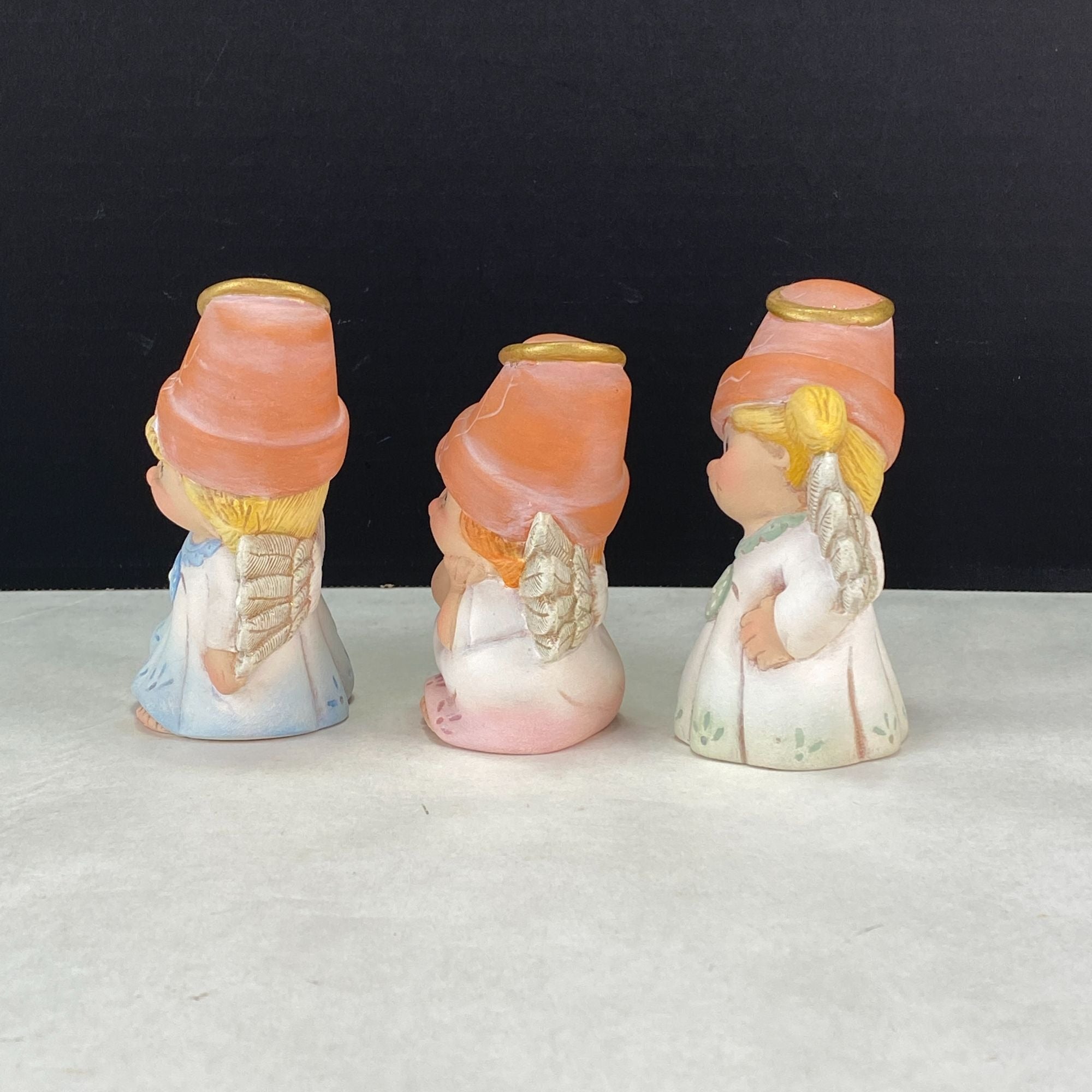 Cracked Flower Pot Garden Fairy Angel Figurines Set of 3