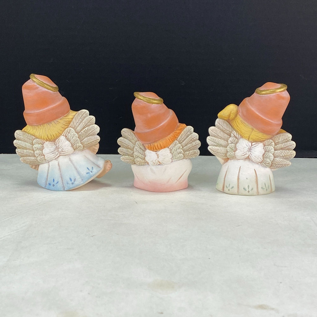 Cracked Flower Pot Garden Fairy Angel Figurines Set of 3