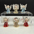 Vintage Putz Cardboard Pipe Cleaner Christmas Angel Ornaments Lot Of 6