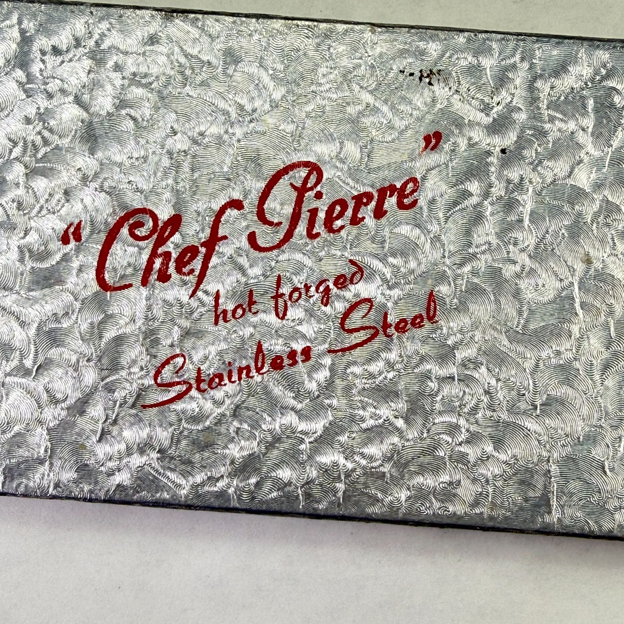 Vintage Chef Pierre Hot Forged Stainless 3 Pc Carving Knife Set In Original Box