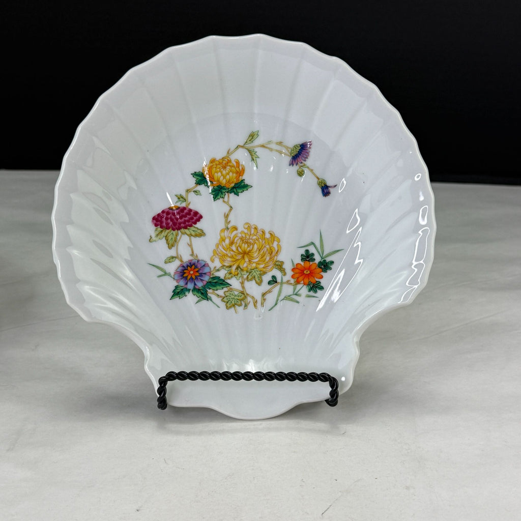 Vintage Takahashi Japan Vintage Clam Shell Floral Bowls Set of 4