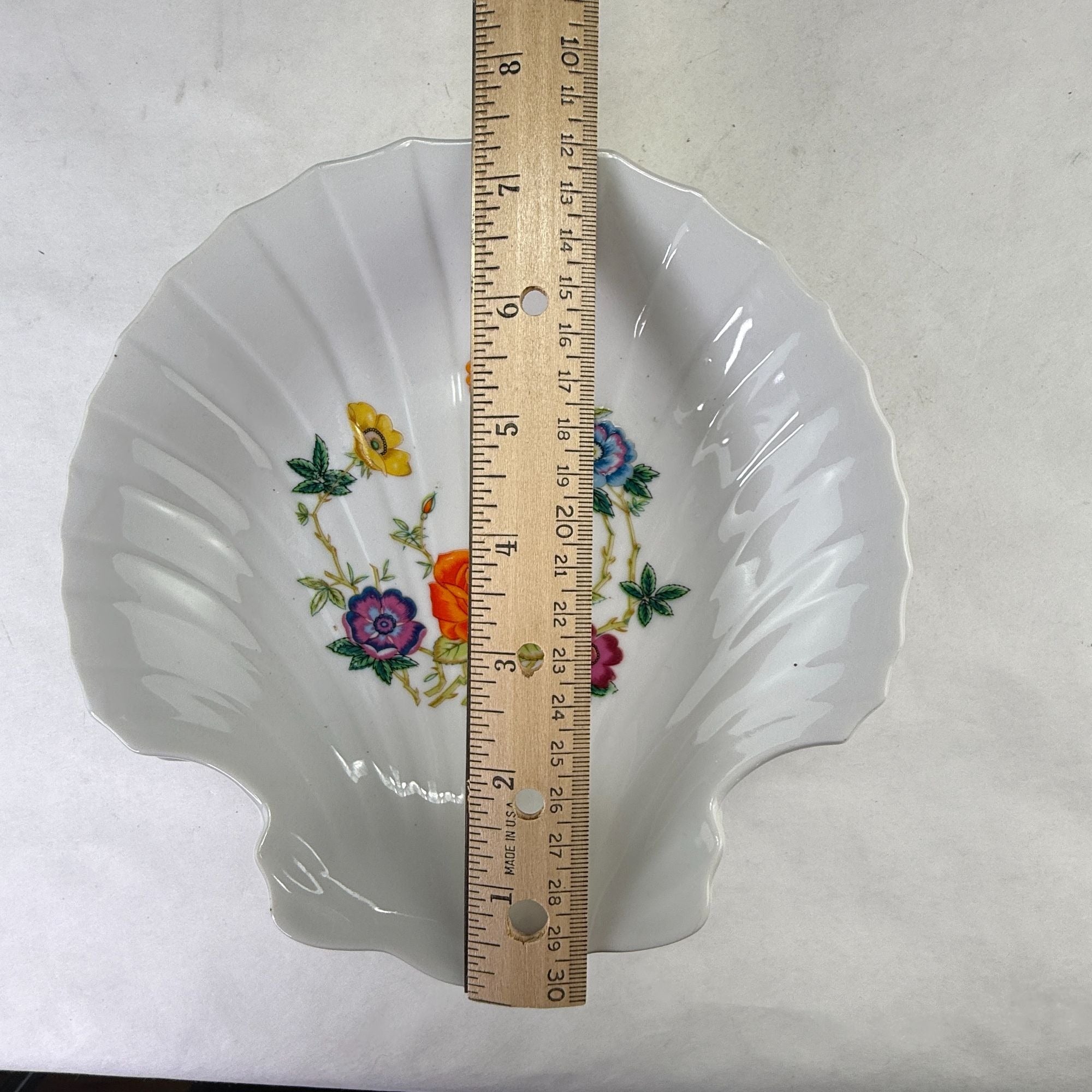 Vintage Takahashi Japan Vintage Clam Shell Floral Bowls Set of 4