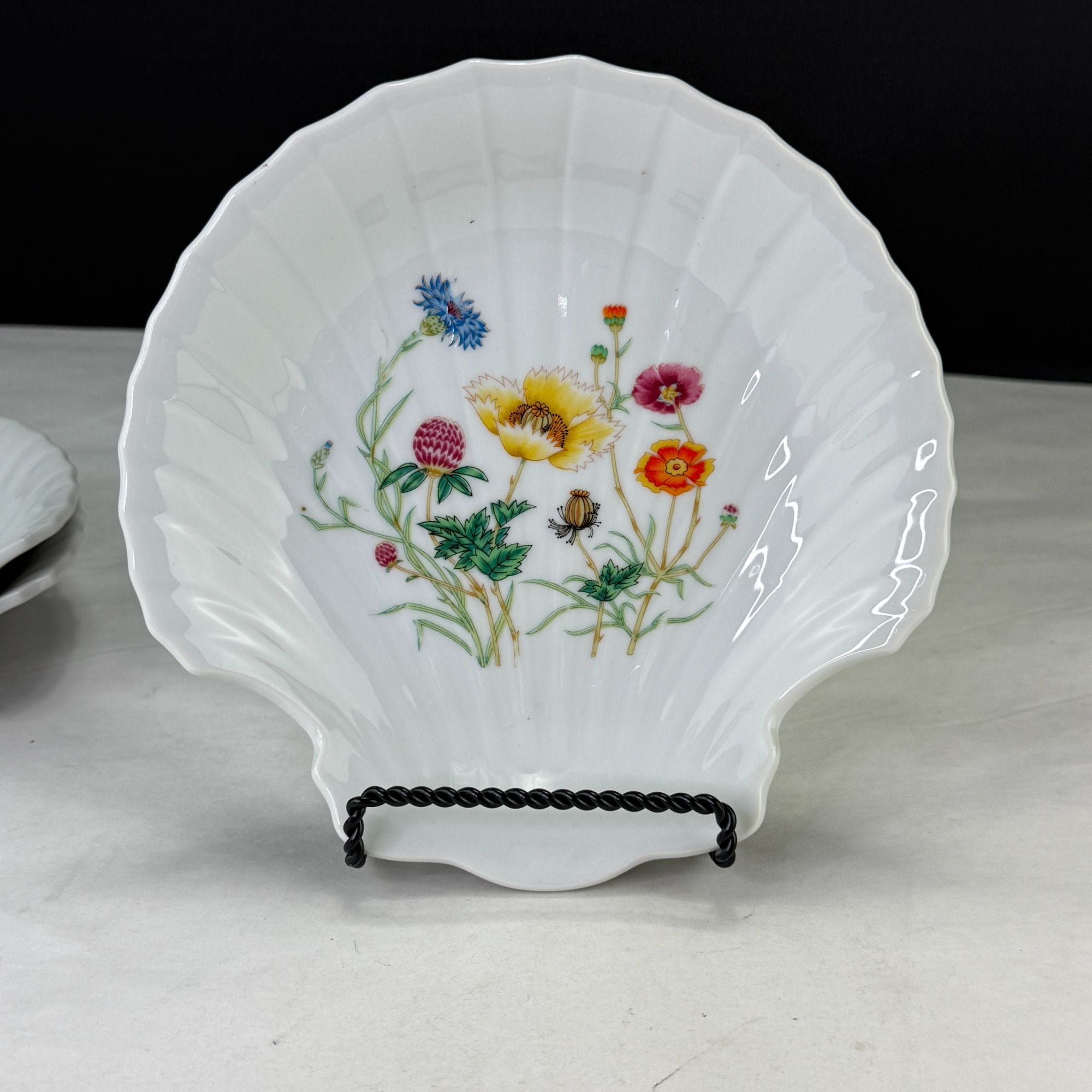 Vintage Takahashi Japan Vintage Clam Shell Floral Bowls Set of 4