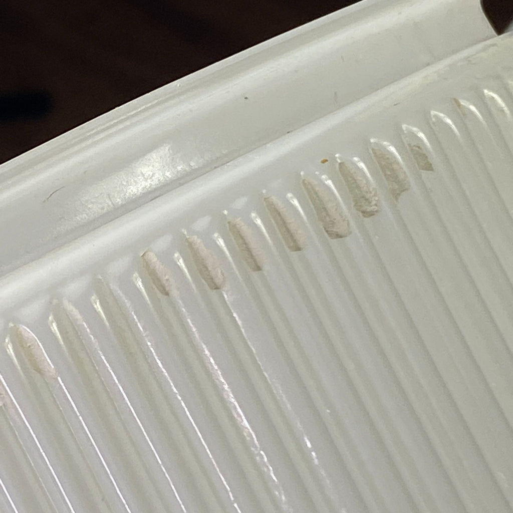 Vintage Ribbed Glass Drum Shade White Clear 7.5 inch Fitter