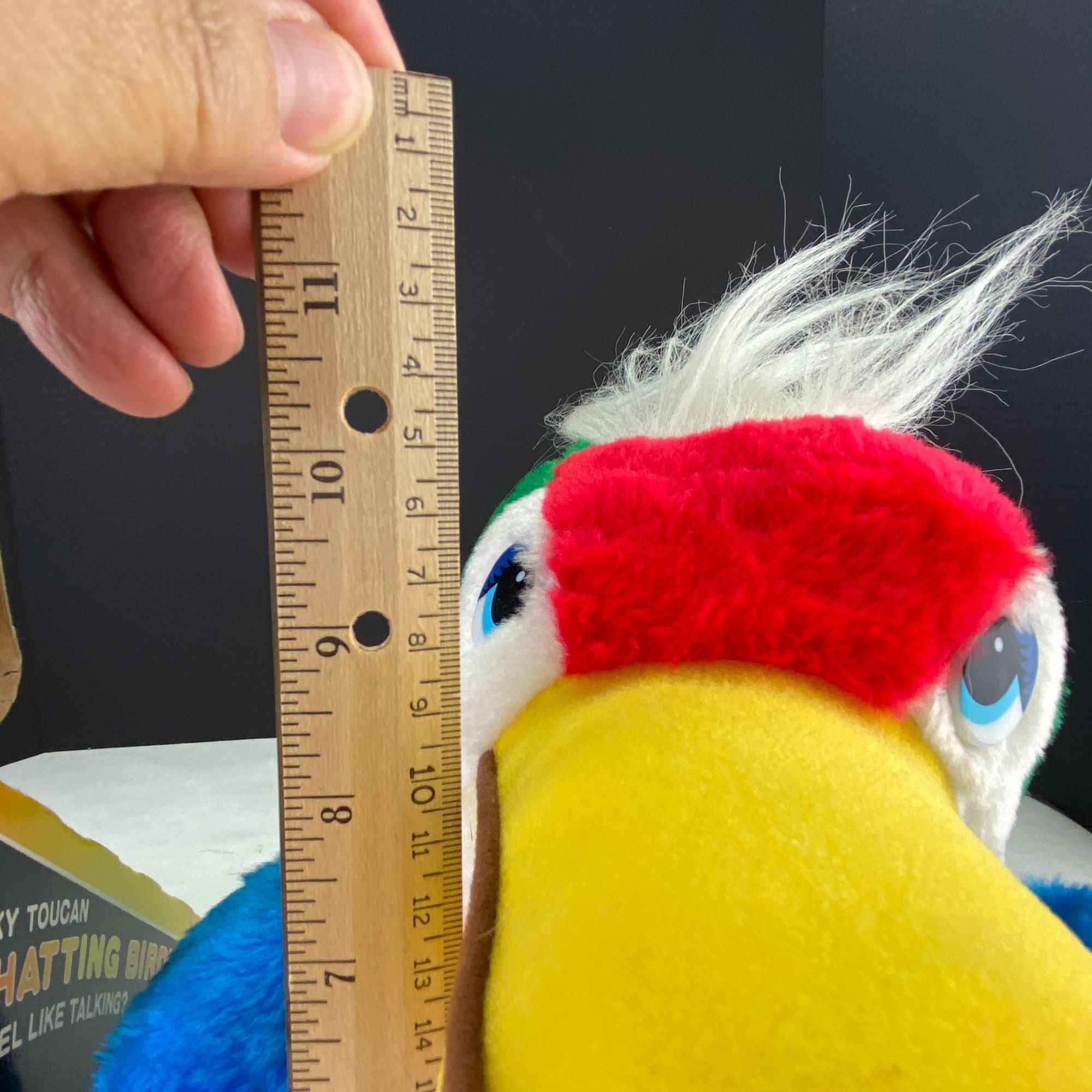 Vintage Toucan Bird Plush Squawks Back with Noise Sensor