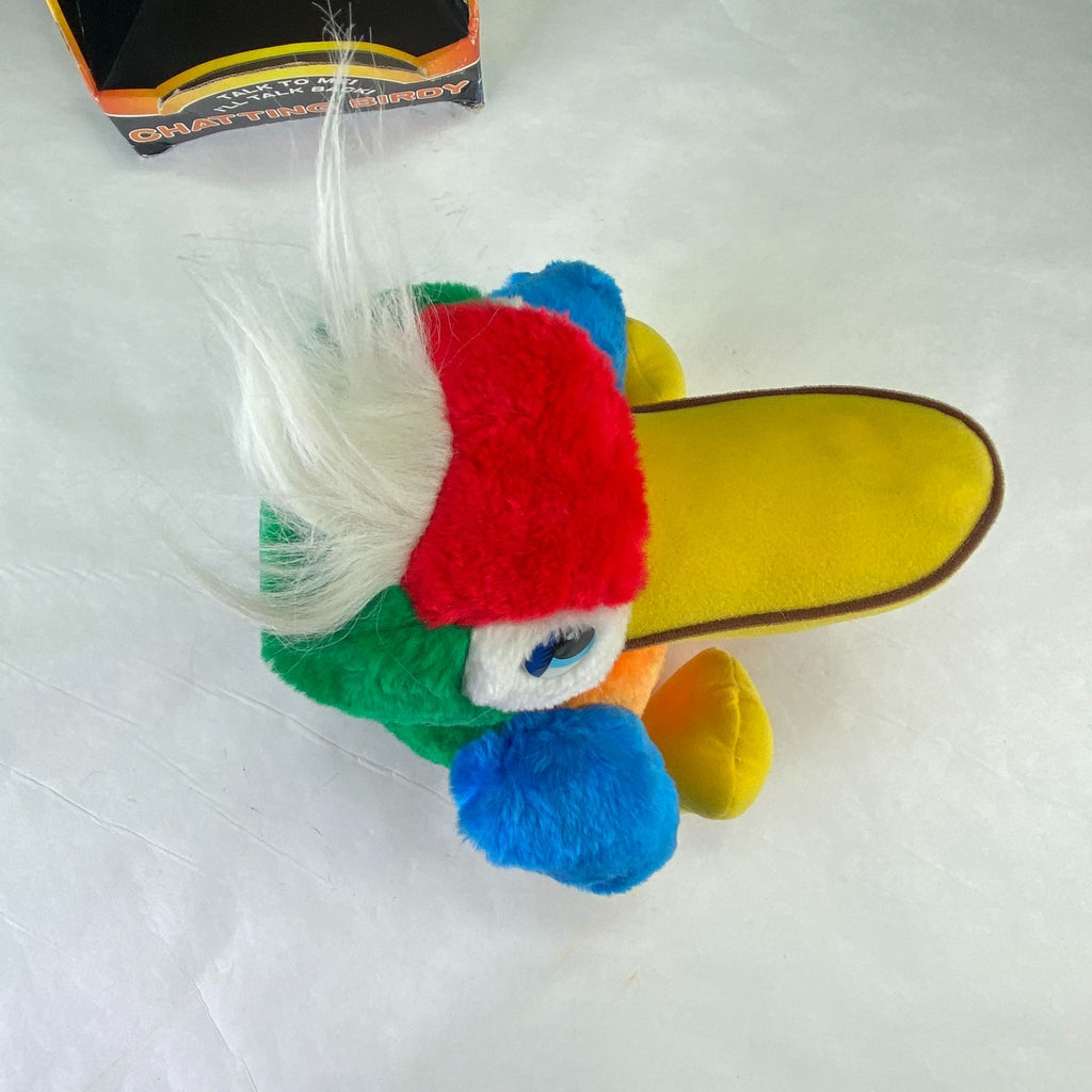 Vintage Toucan Bird Plush Squawks Back with Noise Sensor