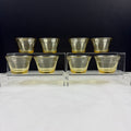 Vintage Fortecrisa Mexico Amber Glass Custard Cups Set Of 8