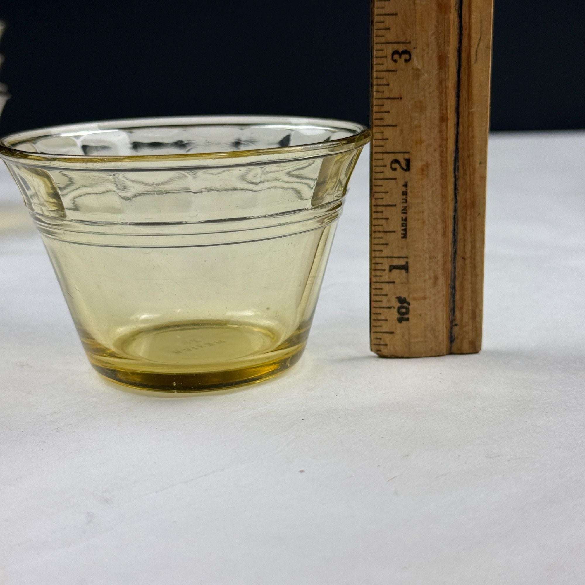 Vintage Fortecrisa Mexico Amber Glass Custard Cups Set Of 8