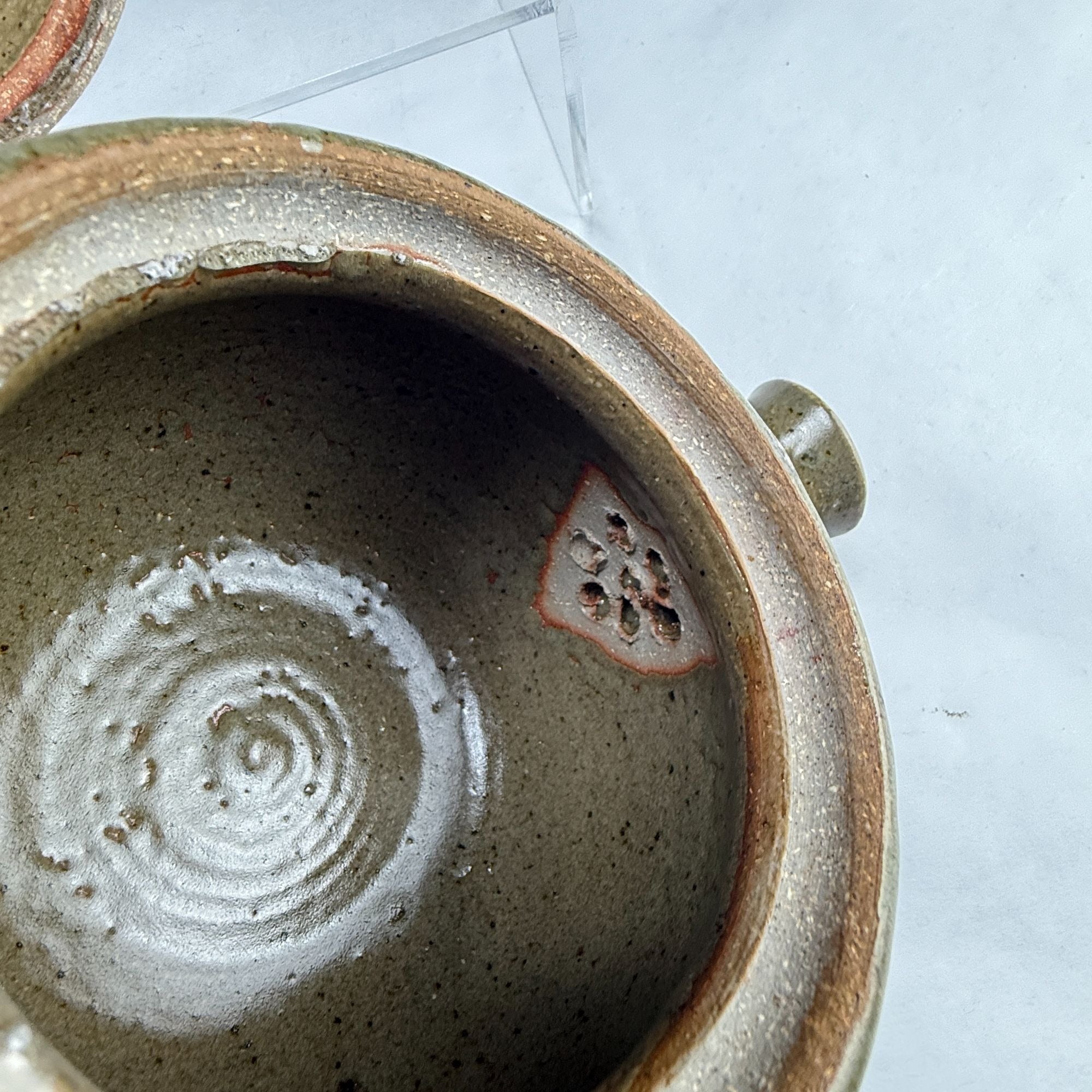 Vintage Handmade Studio Art Pottery Signed Teapot