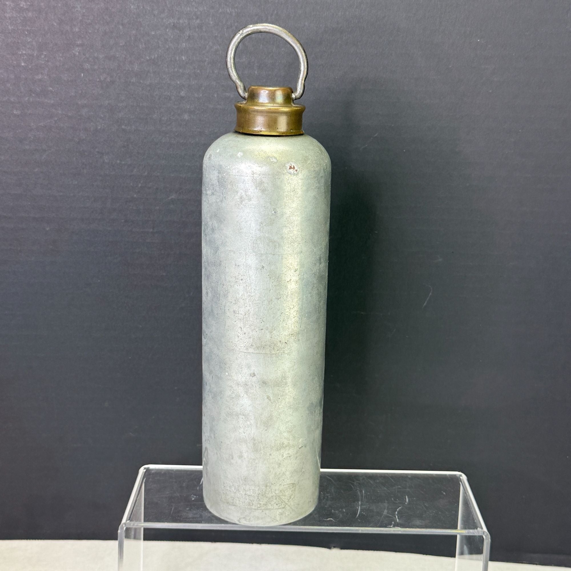 Vintage Metal Hot Water Cylinder Bed Warmer Bottle