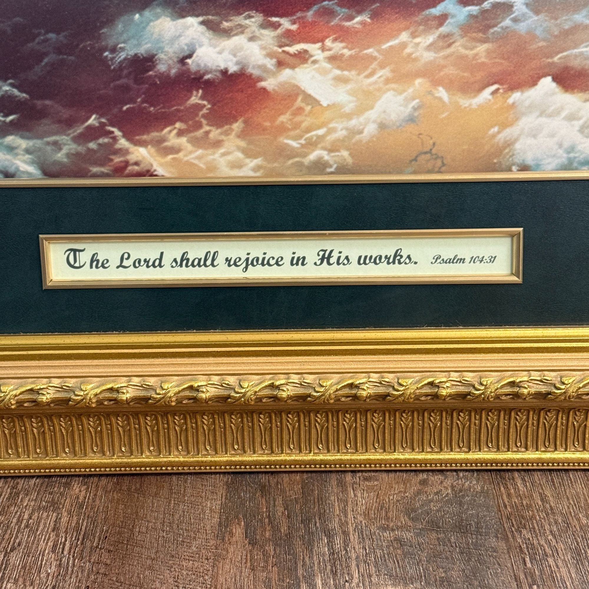 Day's End Psalm 104:31 Framed Print