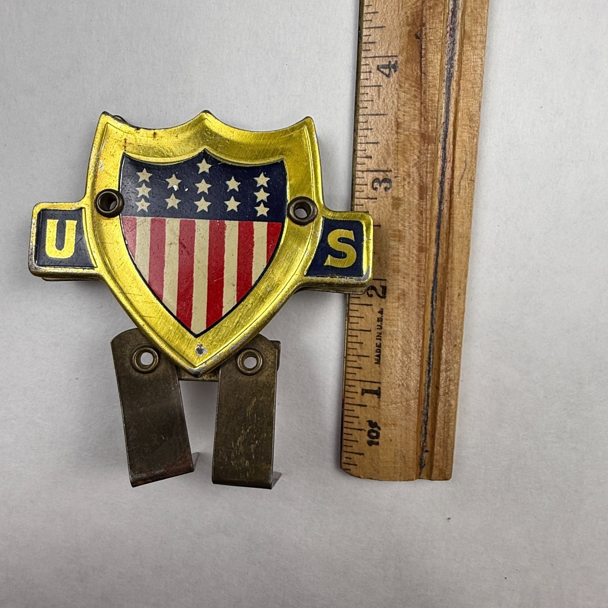 Vintage Annin US 13 Stars Auto Bike Parade Flag Holder
