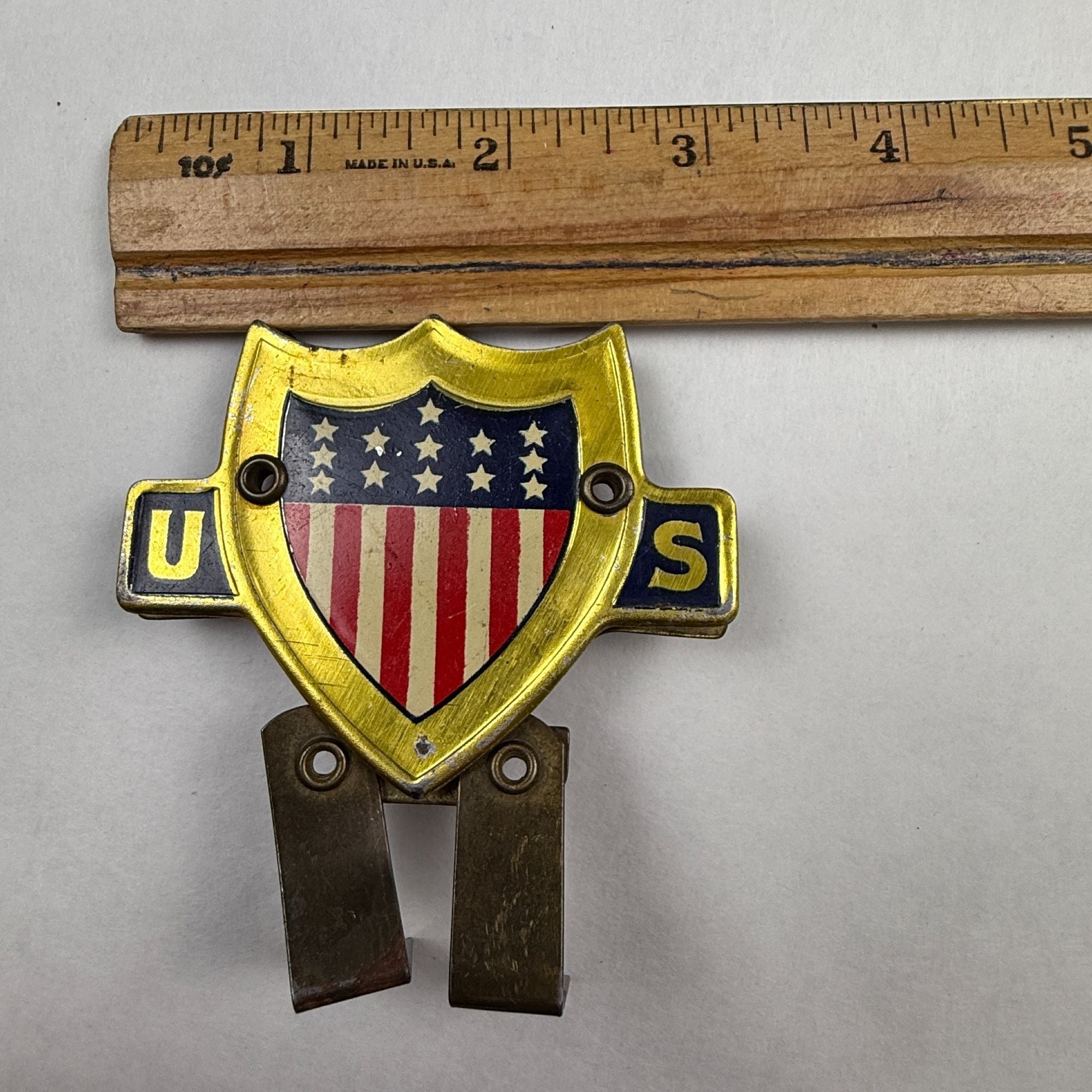 Vintage Annin US 13 Stars Auto Bike Parade Flag Holder