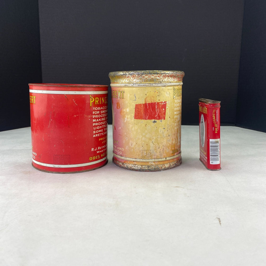 Vintage Lot Of 3 Prince Albert Crimp Cut Tobacco Tins