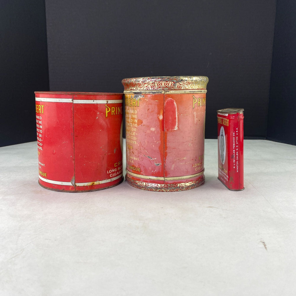 Vintage Lot Of 3 Prince Albert Crimp Cut Tobacco Tins
