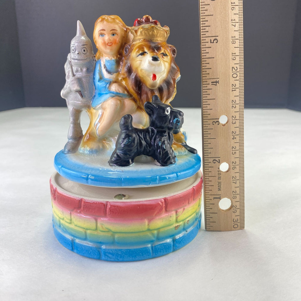 Vintage Wizard of Oz Ceramic Music Box Fuji Japan