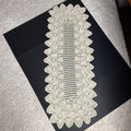 Vintage Hand Crocheted Pineapple Table Runner Ivory Ecru Lace 50" x 19"