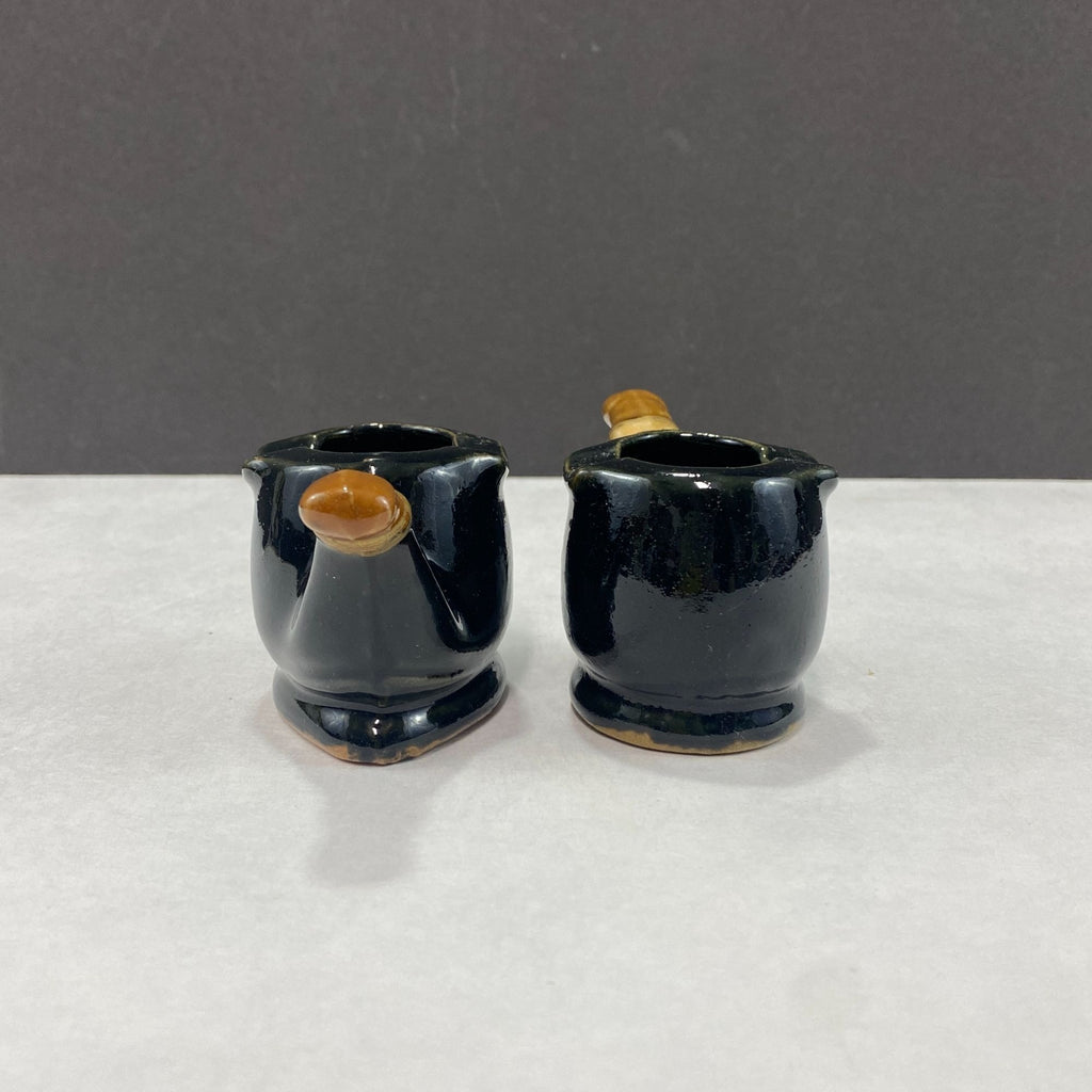 Vintage Redware Tobacco Pipe Shaped Ashtray Lot of 2