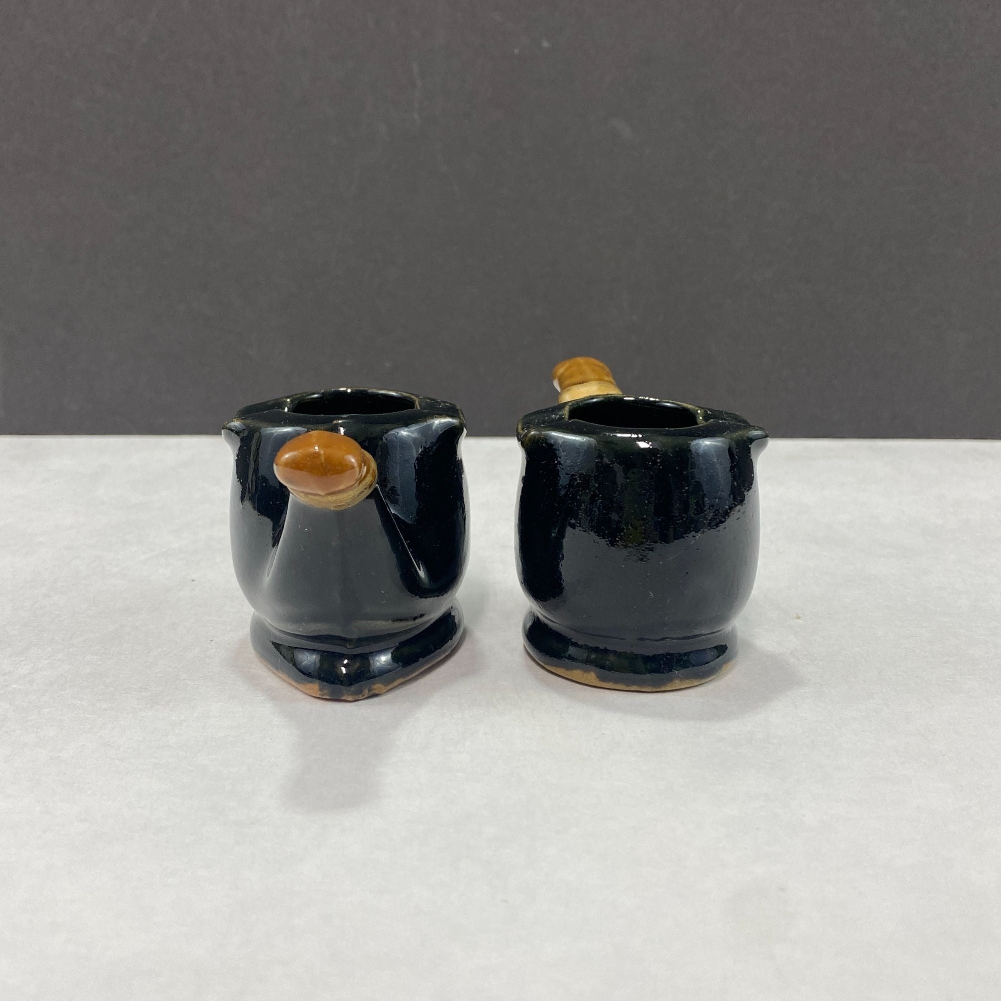 Vintage Redware Tobacco Pipe Shaped Ashtray Lot of 2