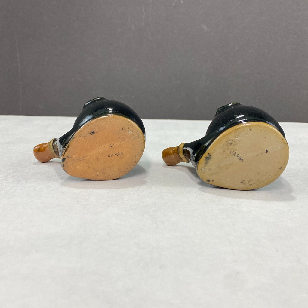 Vintage Redware Tobacco Pipe Shaped Ashtray Lot of 2