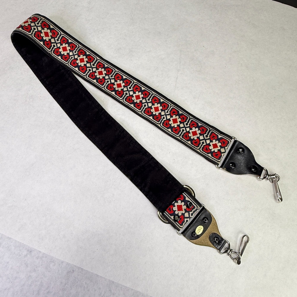 Vintage Retro Hippie Camera Neck Strap With Film Loops Red White Blue Design