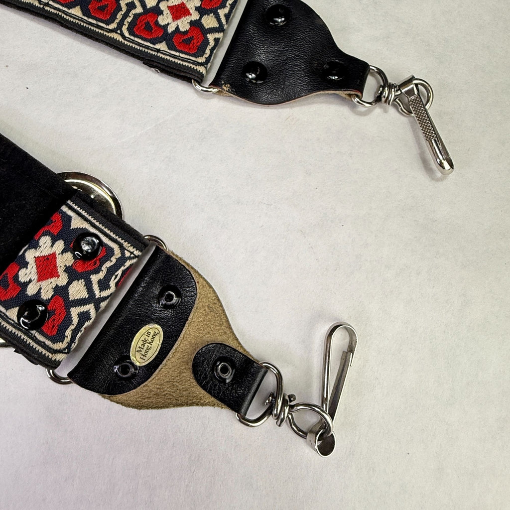 Vintage Retro Hippie Camera Neck Strap With Film Loops Red White Blue Design