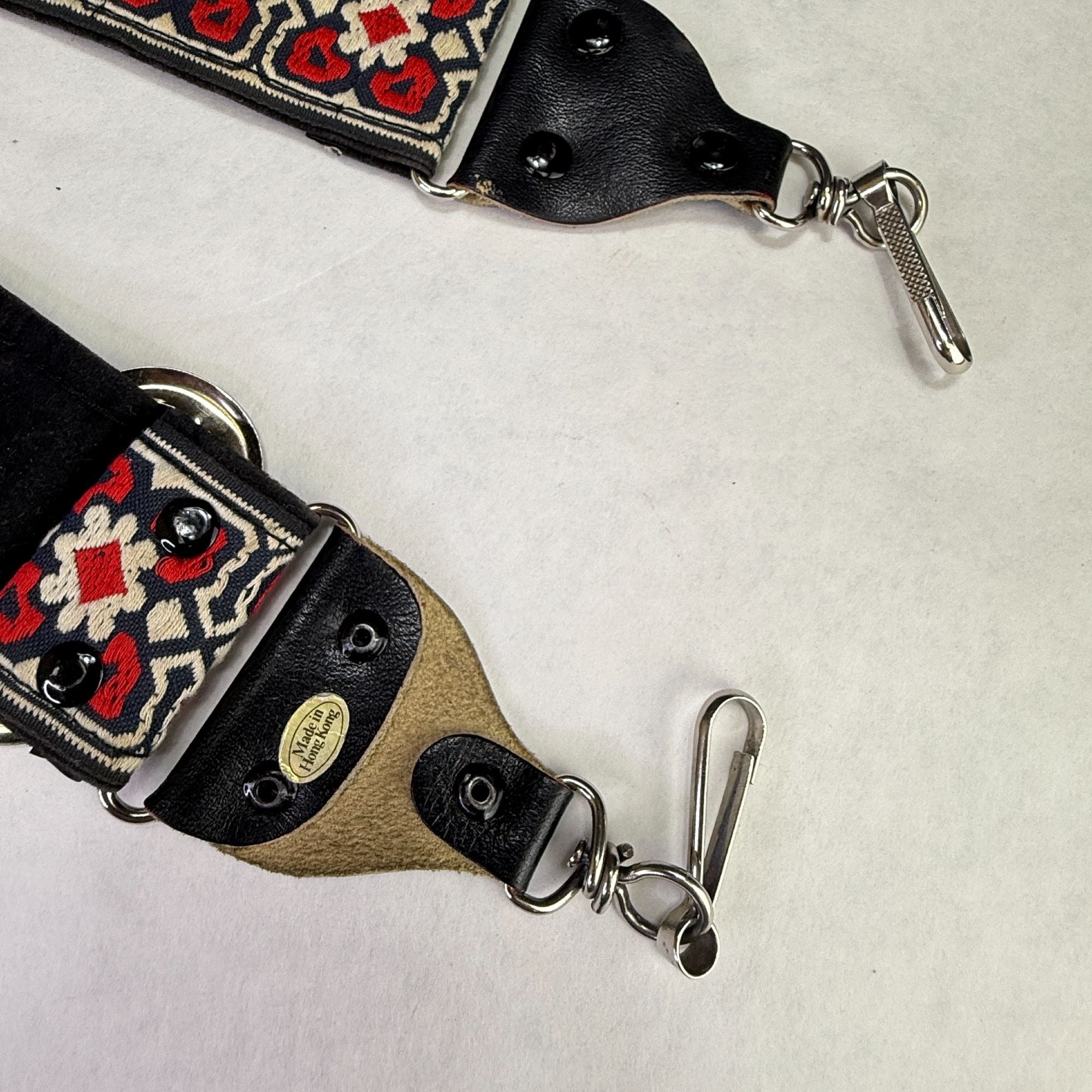 Vintage Retro Hippie Camera Neck Strap With Film Loops Red White Blue Design