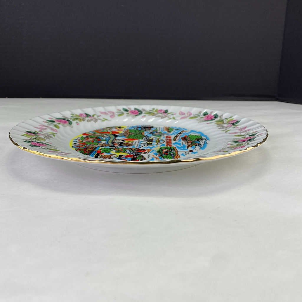 Vintage Los Angeles California Attractions Souvenir Plate