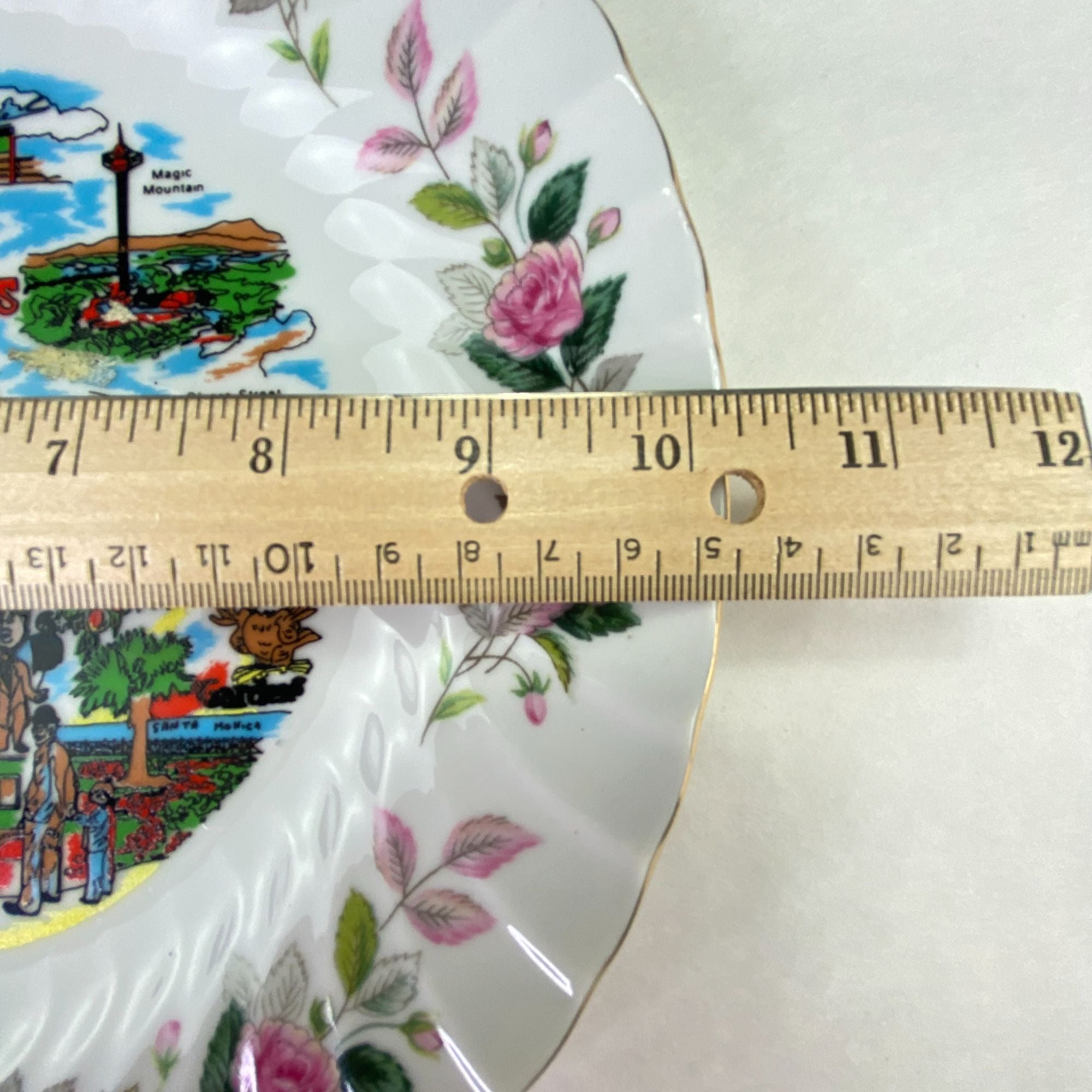 Vintage Los Angeles California Attractions Souvenir Plate