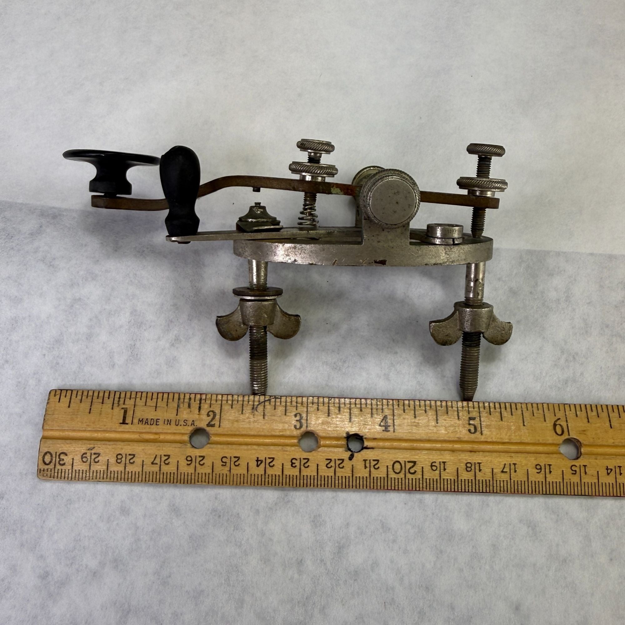 Vintage JH Bunnell & Co Legged Telegraph Morse Code Key