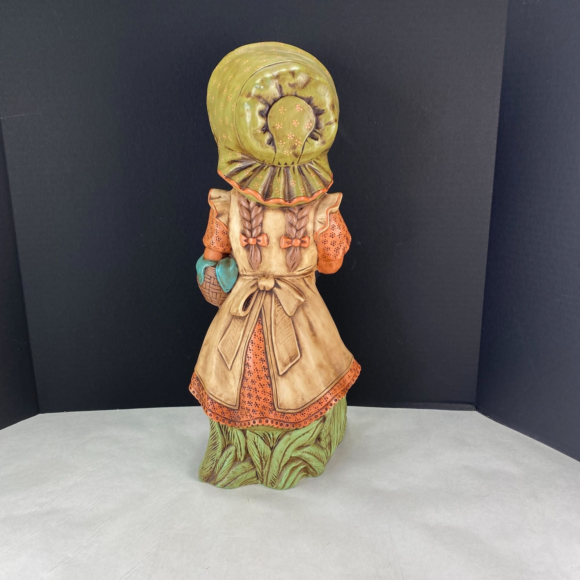 Vintage Alberta's Mold Prairie Girl Statue Holding Spelling Book