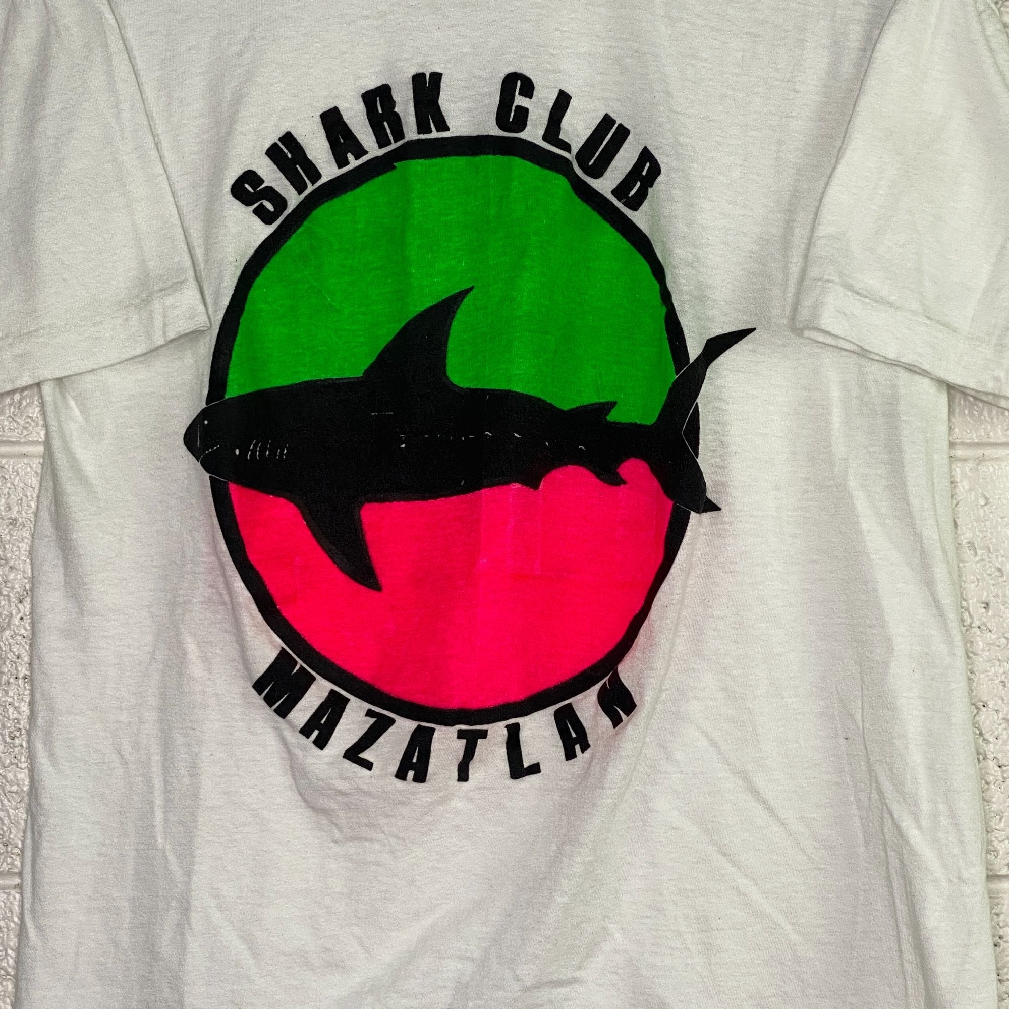 Vintage Shark Club Mazatlán Single Stitch T Shirt Size 44