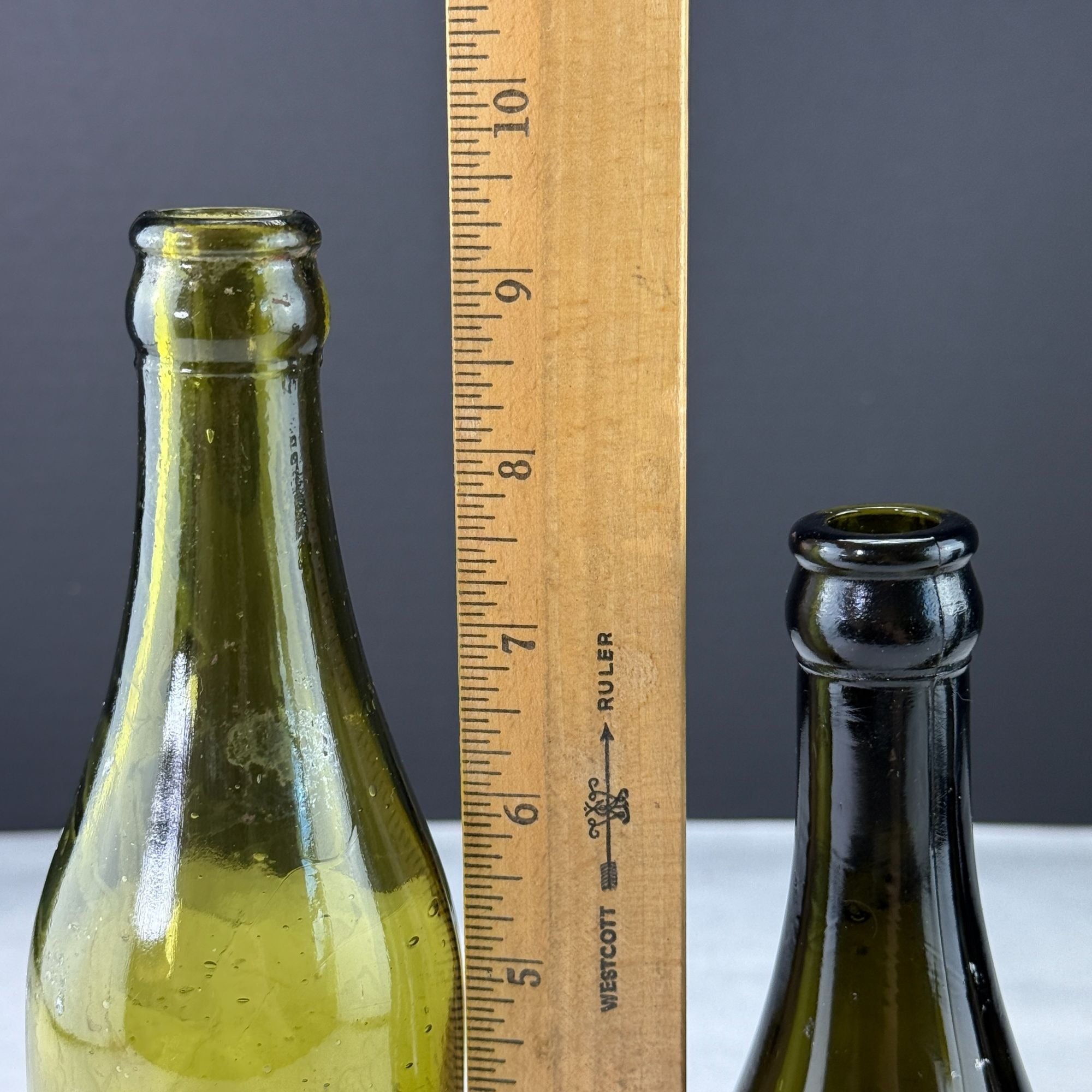 Vintage E & J Burke Olive Green Bottles Lot Of 3