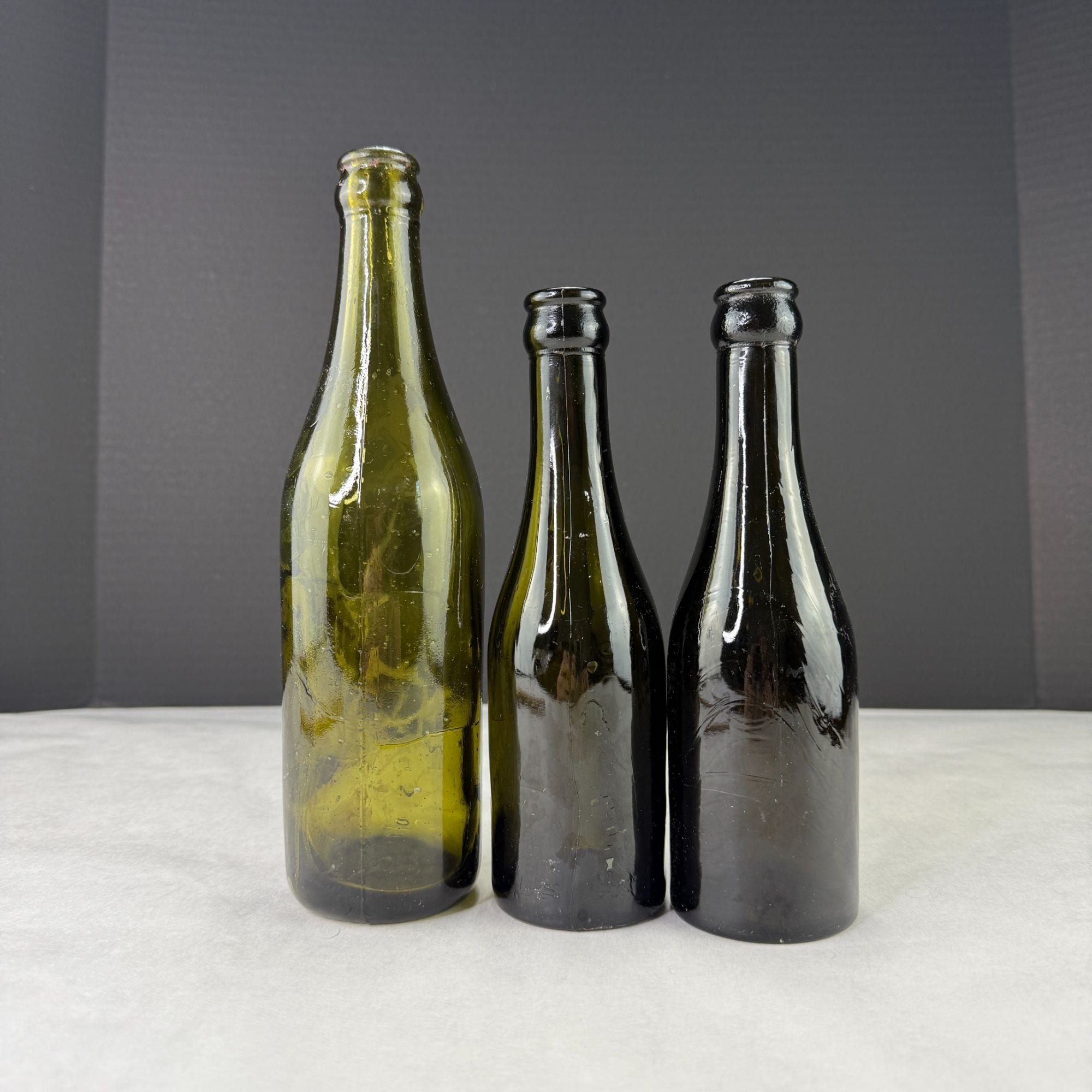 Vintage E & J Burke Olive Green Bottles Lot Of 3