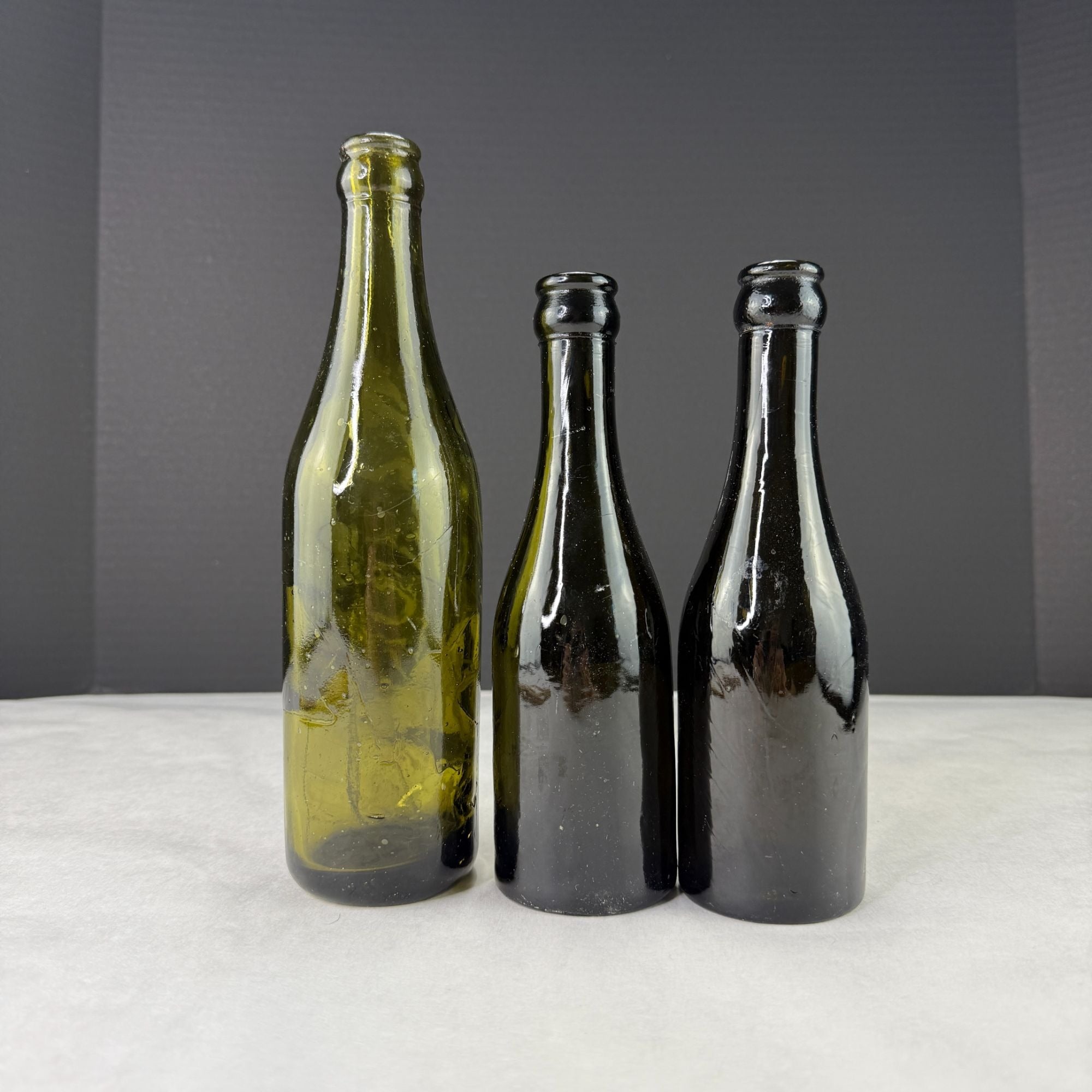Vintage E & J Burke Olive Green Bottles Lot Of 3