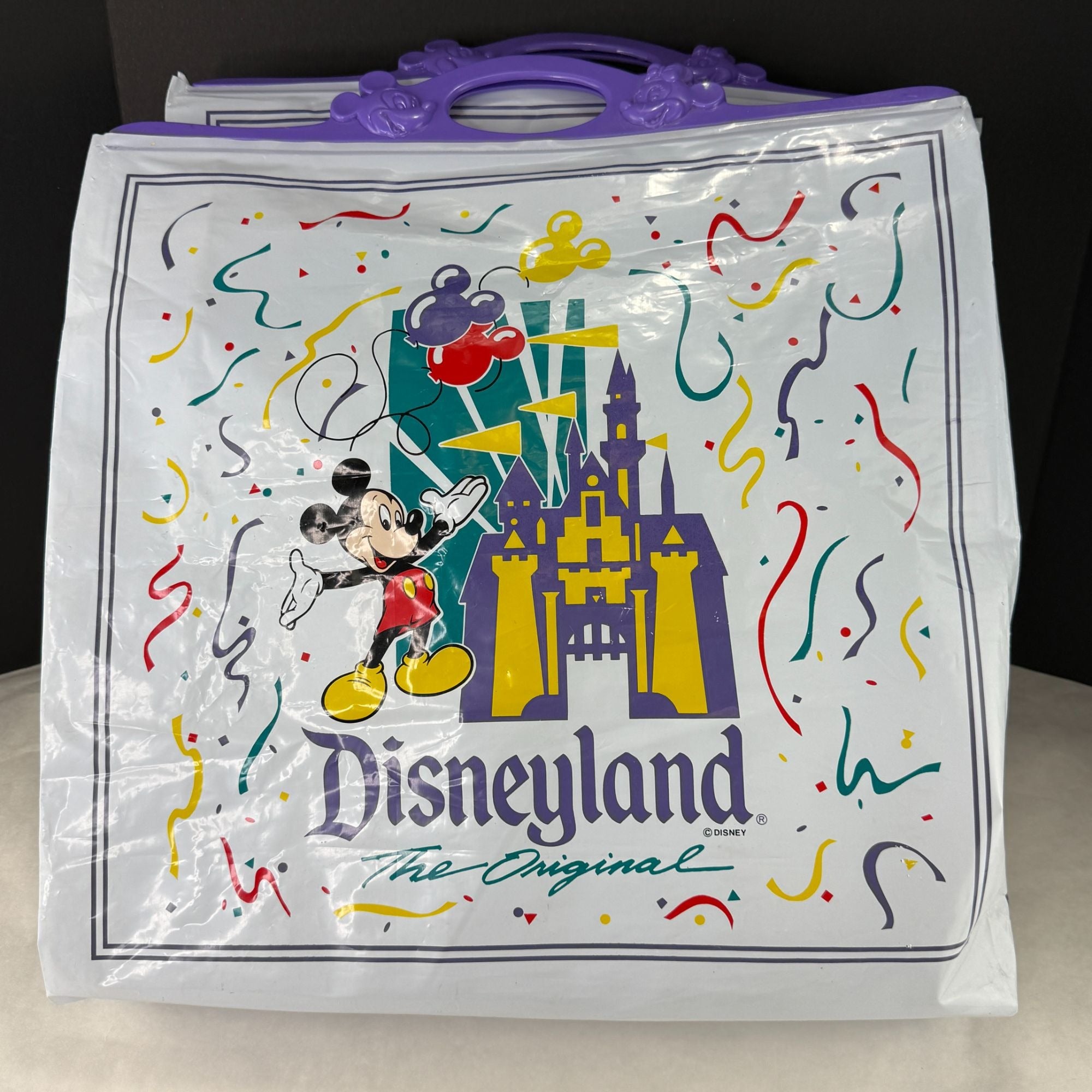 Vintage Disneyland The Original Mickey Mouse Souvenir Shopping Bag Lot of 2