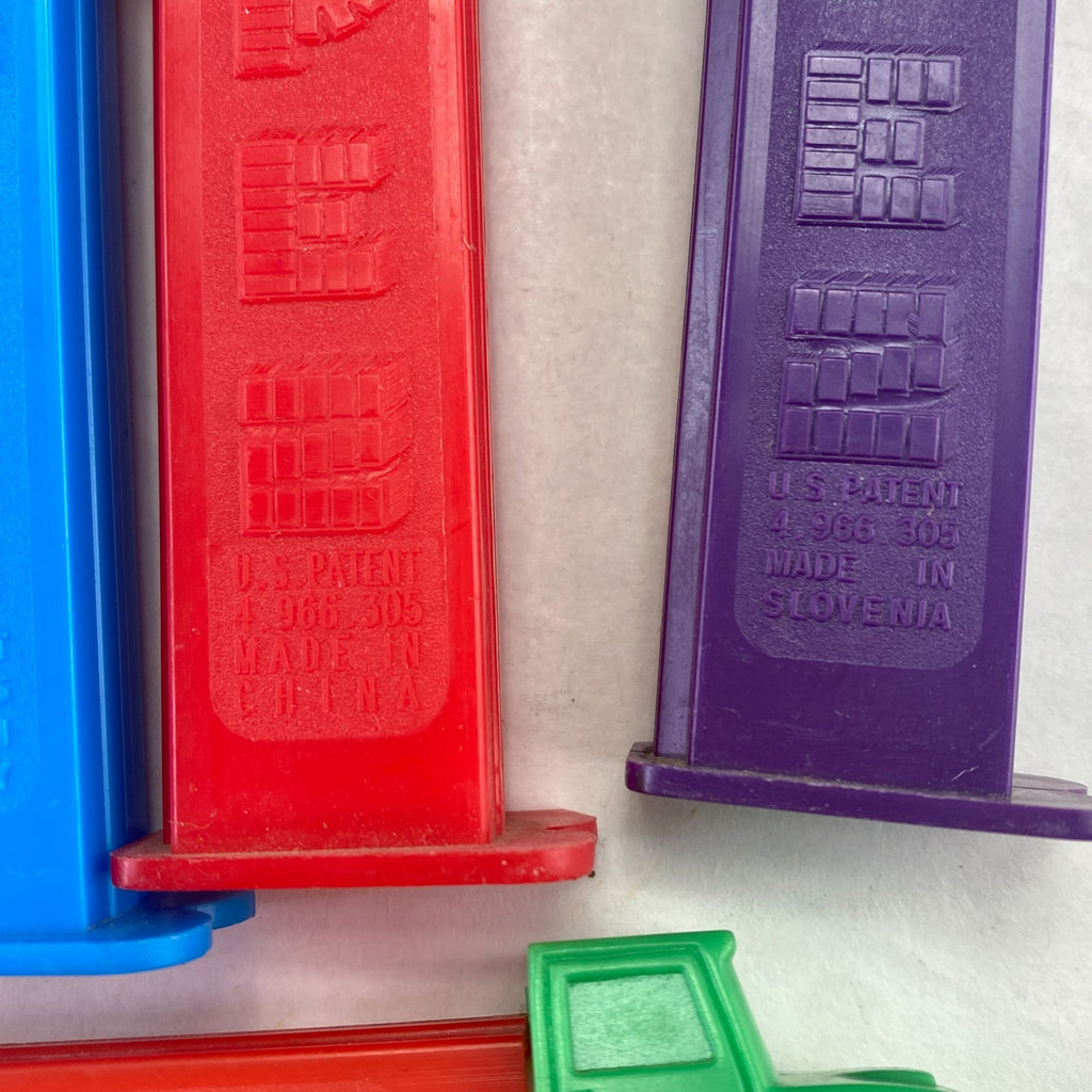 Vintage PEZ Dispensers Lot of 8 Dr Skull Snowman Chick Spiderman Semi Truck